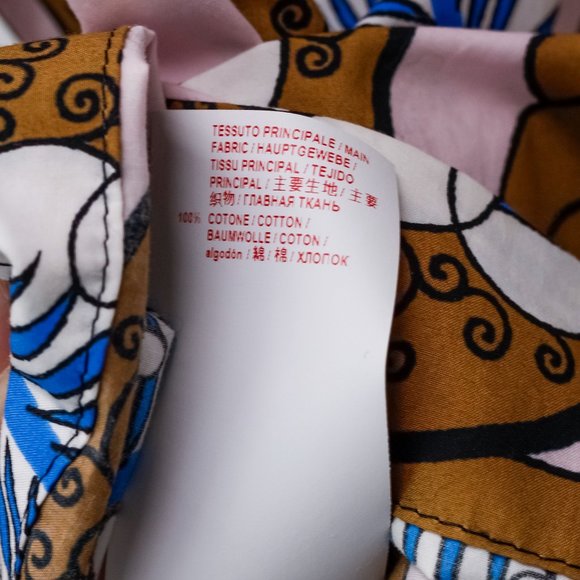 Marni SS/18 Caramel Desert-Print Leaf Short-Sleeve Blouse - Picture 11 of 11